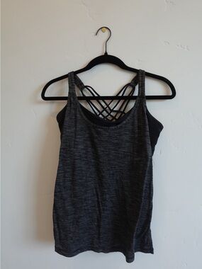 lululemon athletica Charcoal Gray Crisscross Back Tank